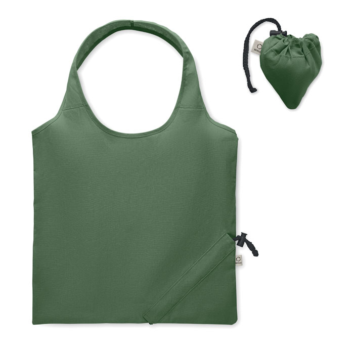 Sac shopping pliable promotionnel 140g CARRIE COLOUR Vert fonce